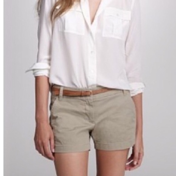J. Crew Pants - J Crew Broken In Chino Khaki Shorts Sz 8